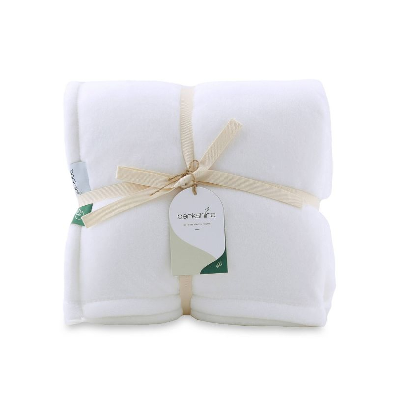 50"x60" 300 Recycled Velvetloft Throw Blanket True white - Berkshire Blanket & Home Co.
