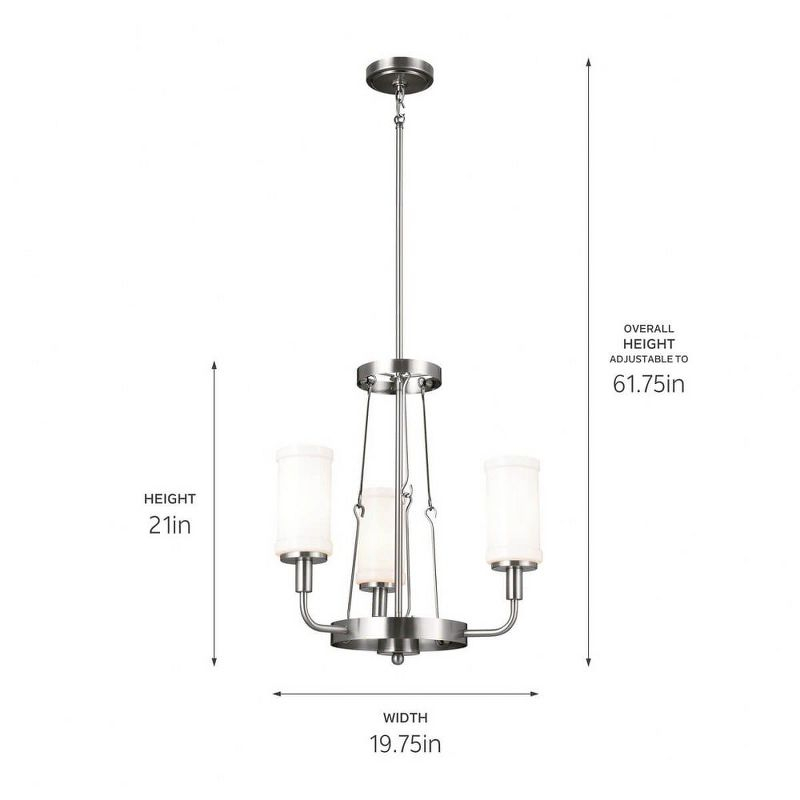Kichler Lighting Vetivene 3 - Light Chandelier in  Classic Pewter