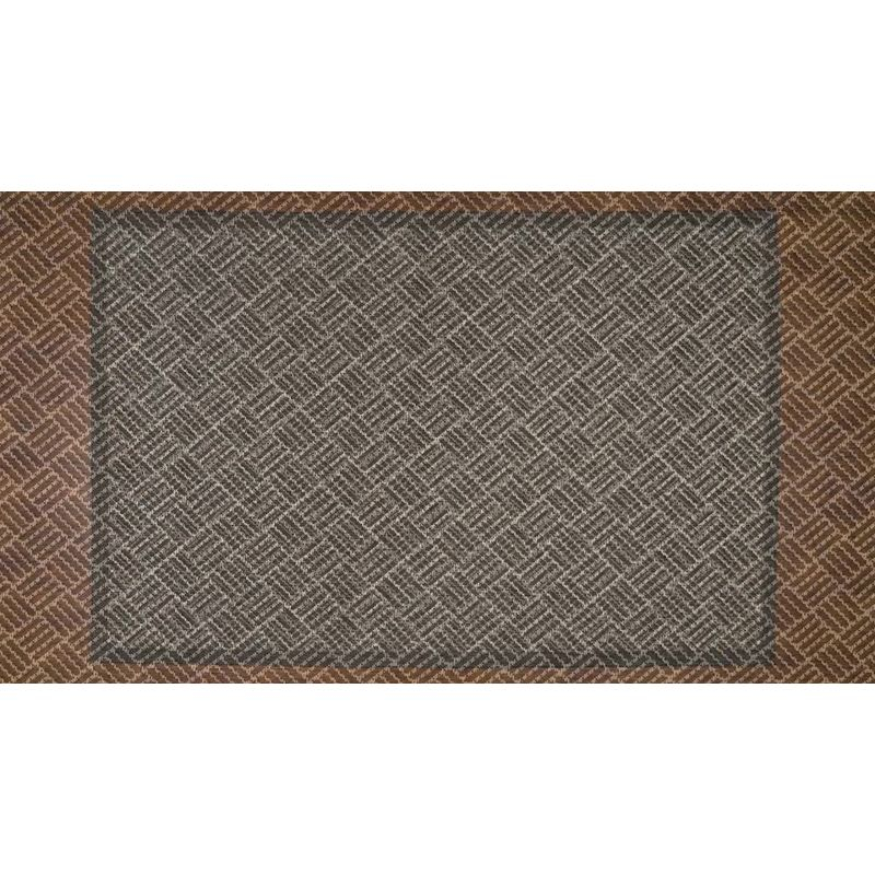 5'x7'6" Geometric Loomed Area Rug Tan - Momeni: Contemporary Indoor/Outdoor Low Pile, Machine Made, Polypropylene