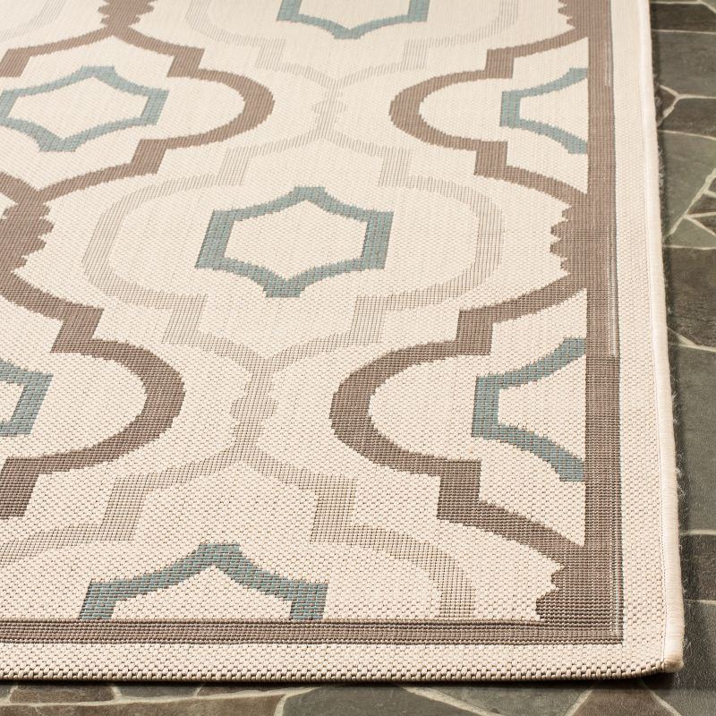 Courtyard CY7938 Power Loomed Indoor and Outdoor Area Rug - Beige/Dark Beig - 9'x12' - Safavieh