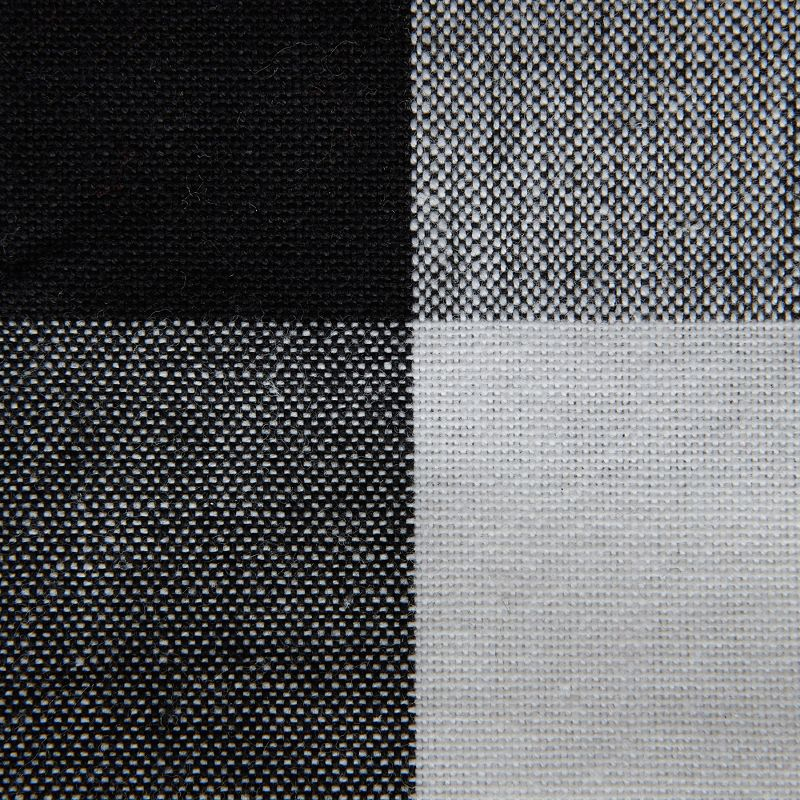 Design Imports  Dishtowel Set Gingham/Buffalo Check 3 Piece, 20X30", Black