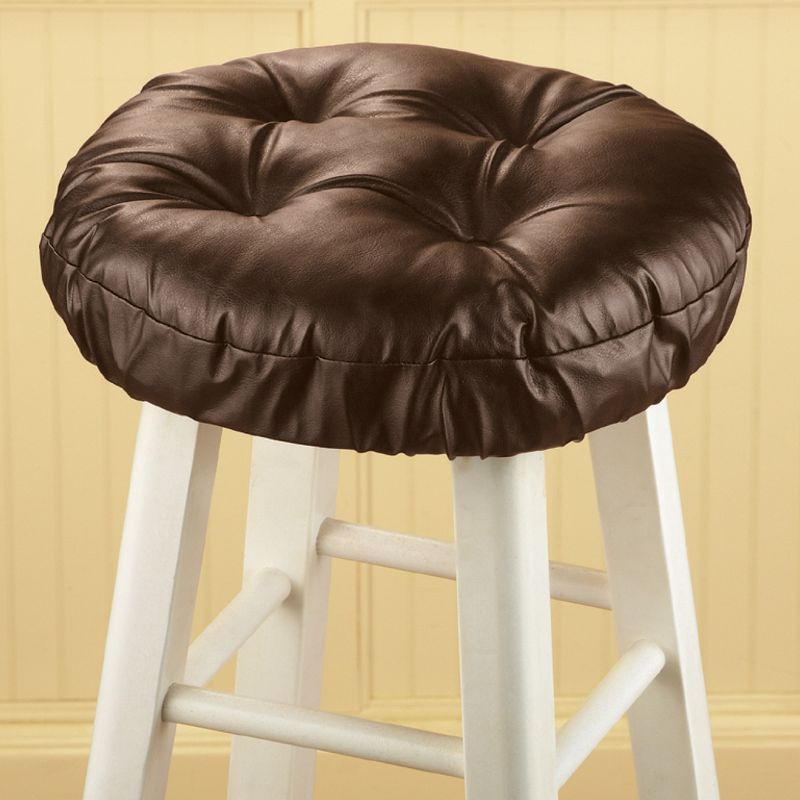 Collections Etc Padded Barstool Seat Cover Cushion 14 X 14 X 1 Dark Brown