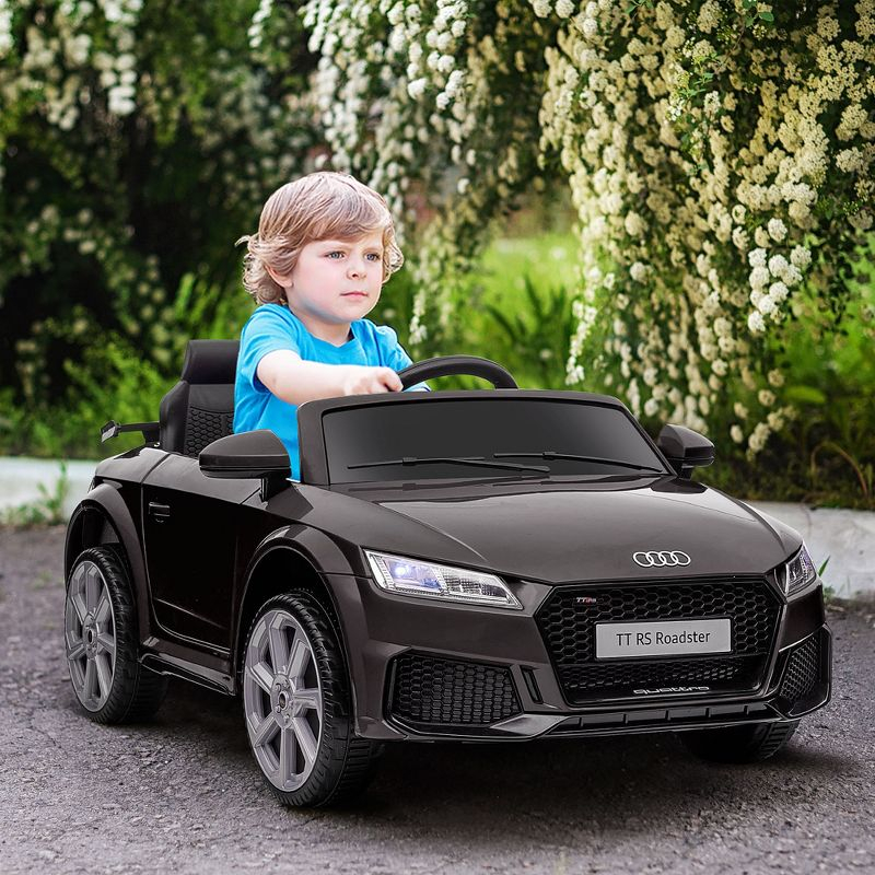 Aosom 6V Kids Electric Ride On Car, Licensed Audi TT RS with Seat and Remote Control, Horn, Music, MP3 - Black