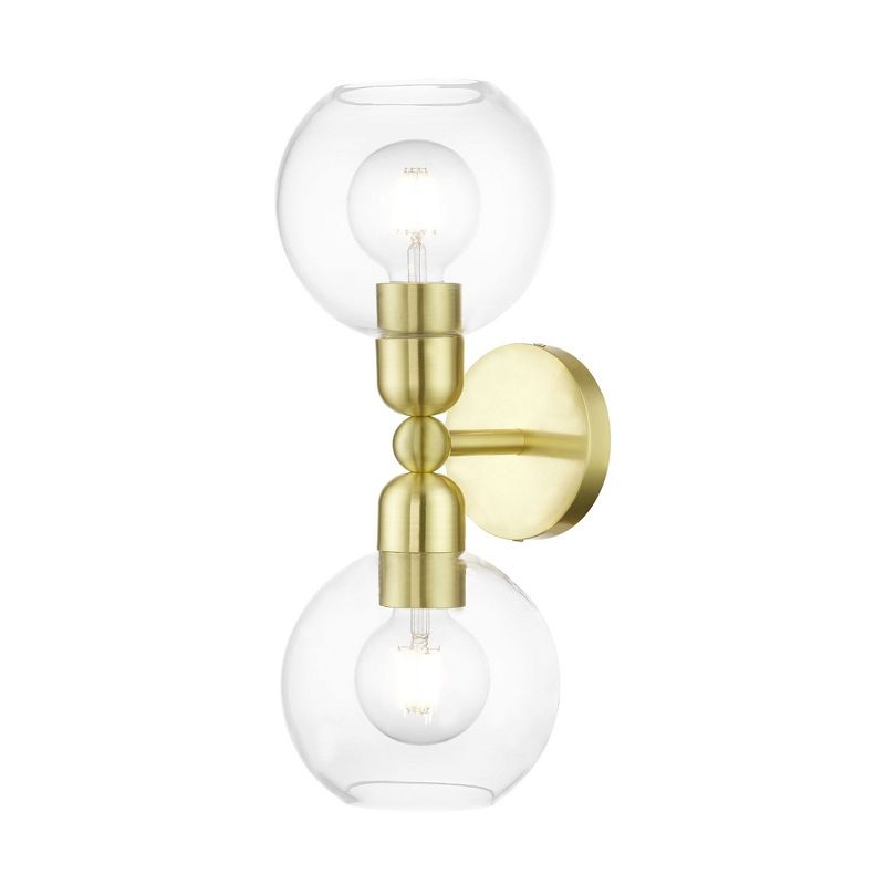 Livex Lighting Downtown 2 - Light Vanity in  Satin Brass