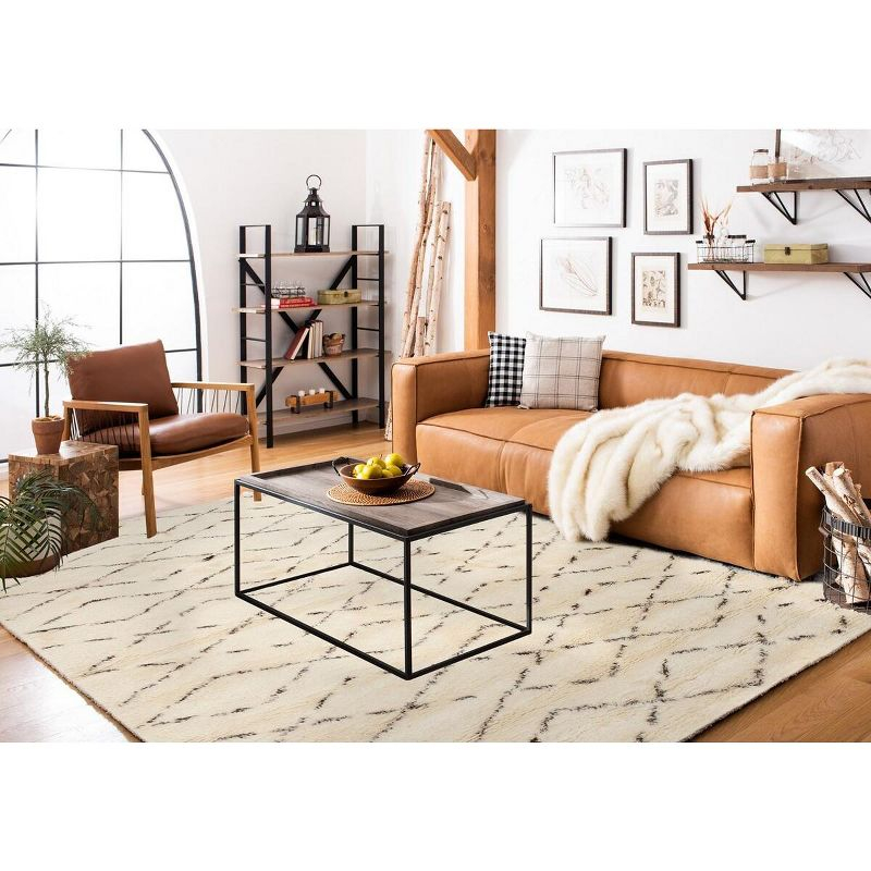 Casablanca CSB847 Hand Tufted Indoor Area Rug - Ivory/Brown - 8'x10' - Safavieh