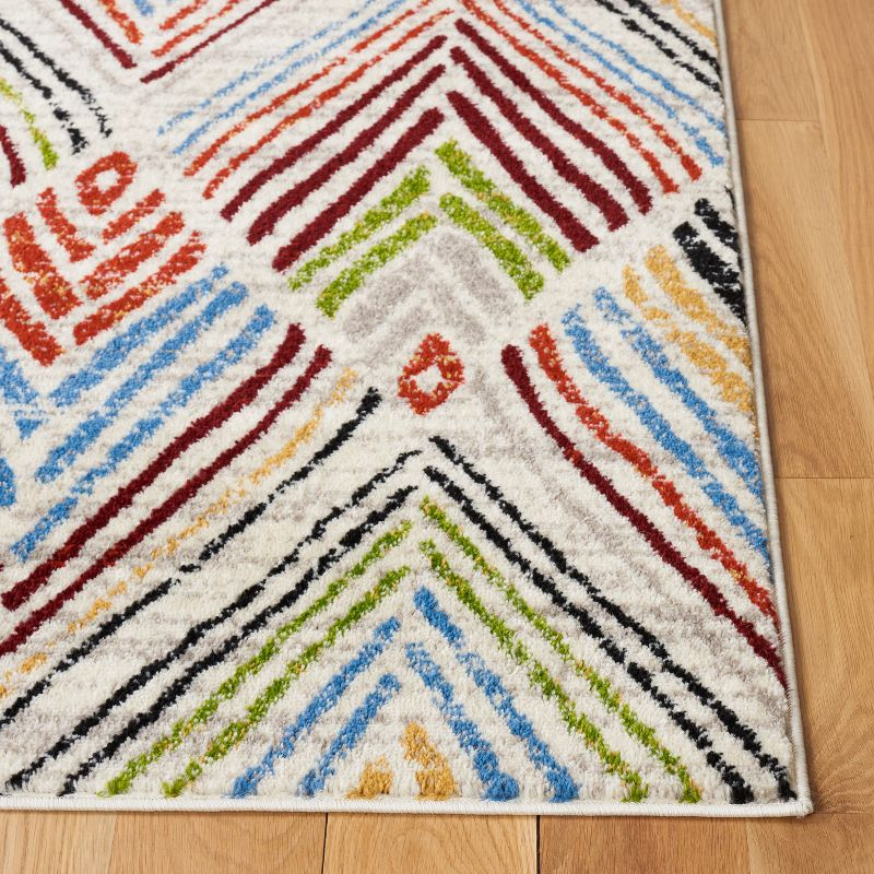 Amsterdam AMS110 Power Loomed Indoor Area Rug - Ivory/Red - 5'1"x7'6" - Safavieh