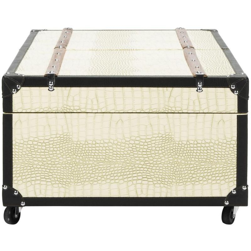 Zoe Trunk/Coffee Table - Cream - Safavieh