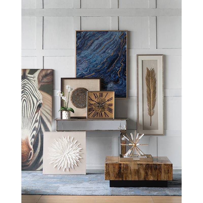 47" x 18" Framed Wall Poster Print Gold - A&B Home: MDF, Polystyrene Frame, Nature Art