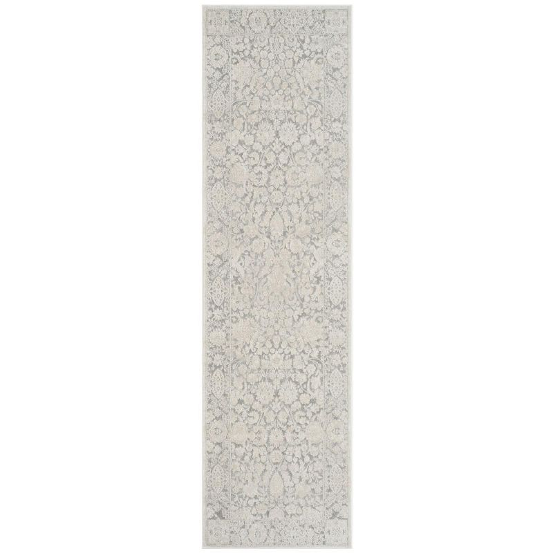Reflection RFT667 Power Loomed Indoor Runner Rug - Light Grey/Cream - 2'3"x8' - Safavieh.