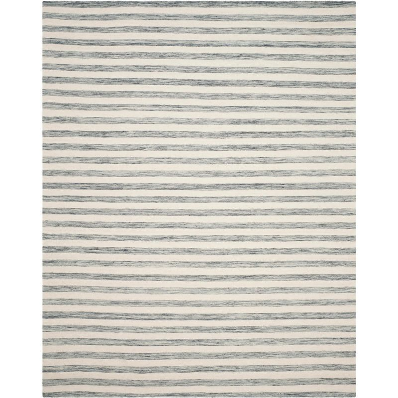 Dhurries DHU575 Hand Woven Area Rug - Grey/Ivory - 6'x9' - Safavieh.