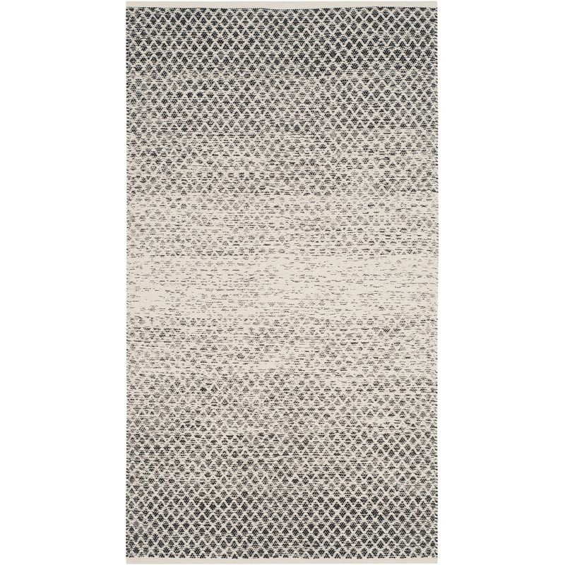 Montauk MTK601 Hand Woven Indoor Accent Rug - Black/Ivory - 2'3"x5' - Safavieh