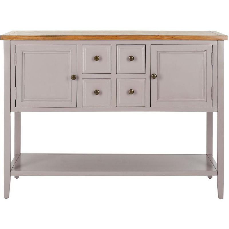 Charlotte Sideboard - Quartz Grey/Oak Top - Safavieh.