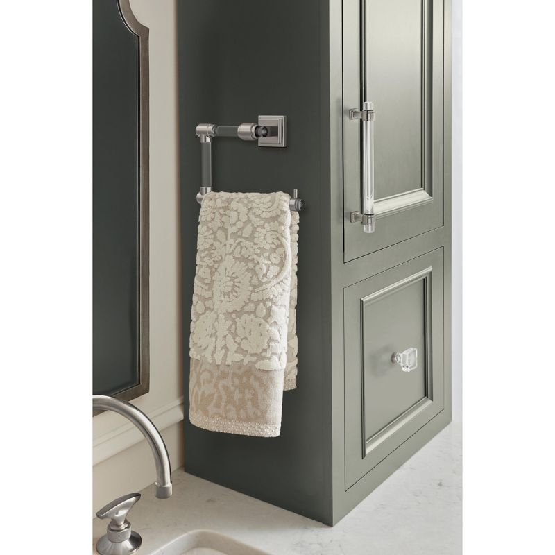 Amerock Glacio Clear/Brushed Nickel Open Towel Ring