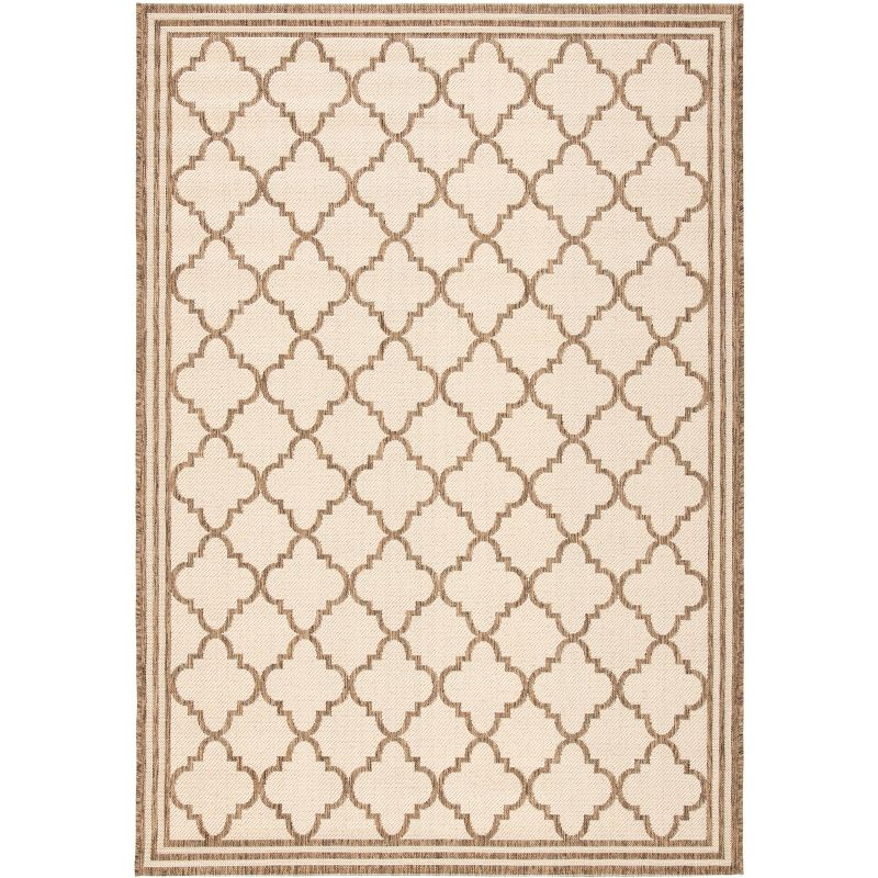 Beach House BHS121 Power Loomed Indoor/Outdoor Area Rug - Cream/Beige - 5'3"x7'6" - Safavieh