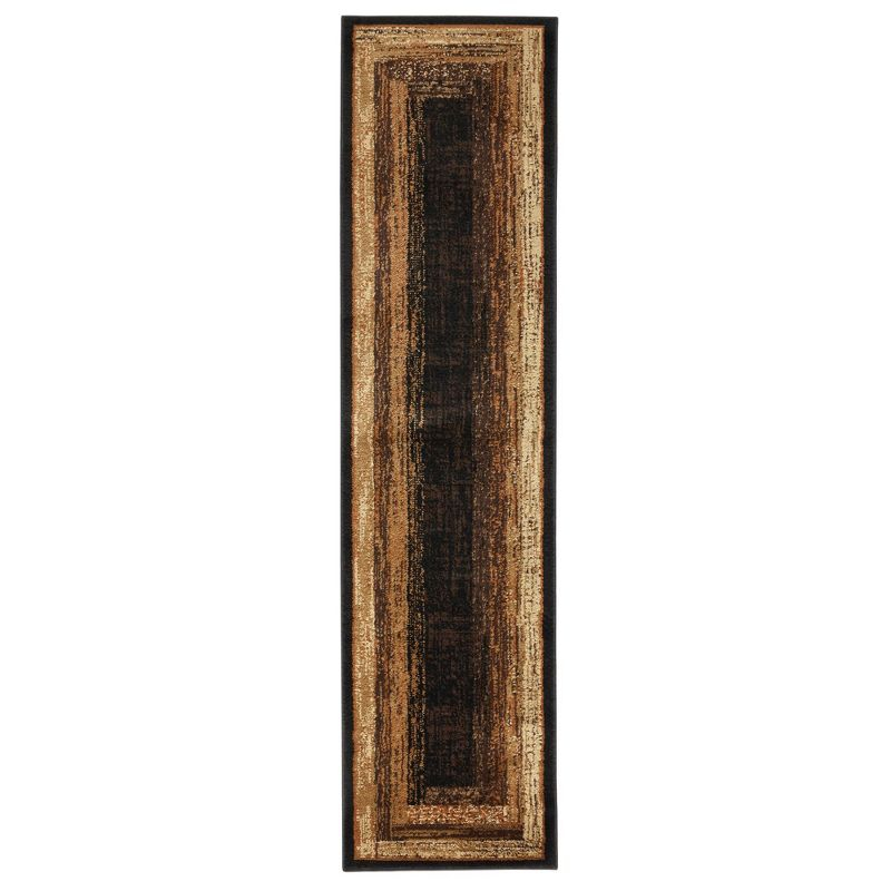 Home Dynamix Royalty Vega Contemporary Geometric Runner Area Rug, Black/Beige, 1'9"x7'2"