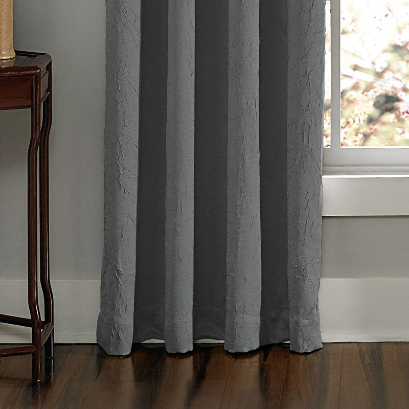1pc 50"x132" Light Filtering Lenox Window Curtain Panel Gray - Window Curtainworks: Polyester, Grommet Top, Room Darkening