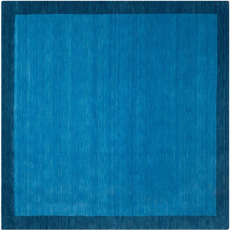 Himalaya HIM580 Hand Loomed Area Rug - Light Blue/Dark Blue - 8'x8' - Safavieh.