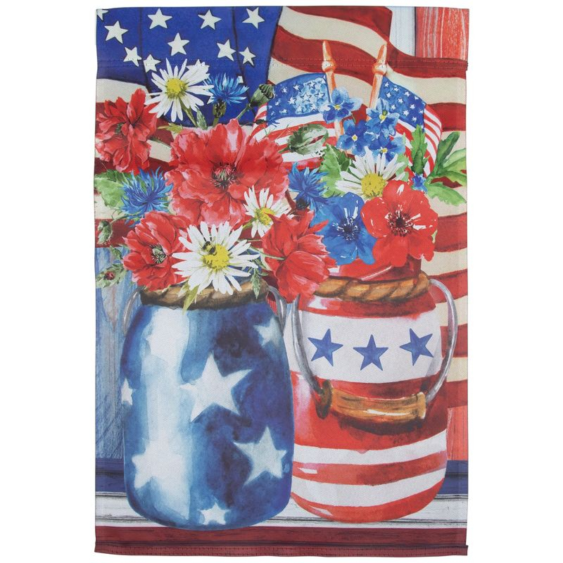 Northlight Floral Bouquet Outdoor Americana Garden Flag 18" x 12.5"