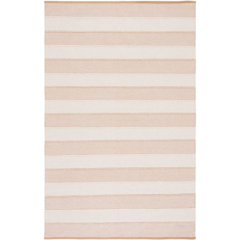 Striped Kilim STK803 Hand Woven Area Rug - Beige/Gold - 4'x6' - Safavieh.