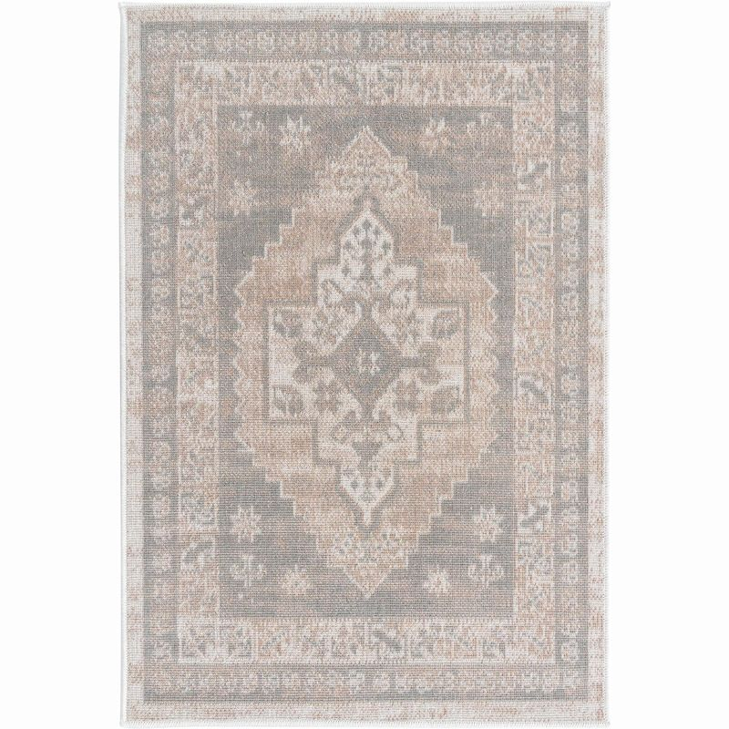Unique Loom Whitney Collection Area Rug - Geneva (2'  x 3' 1" Rectangle Mink/Light Brown)