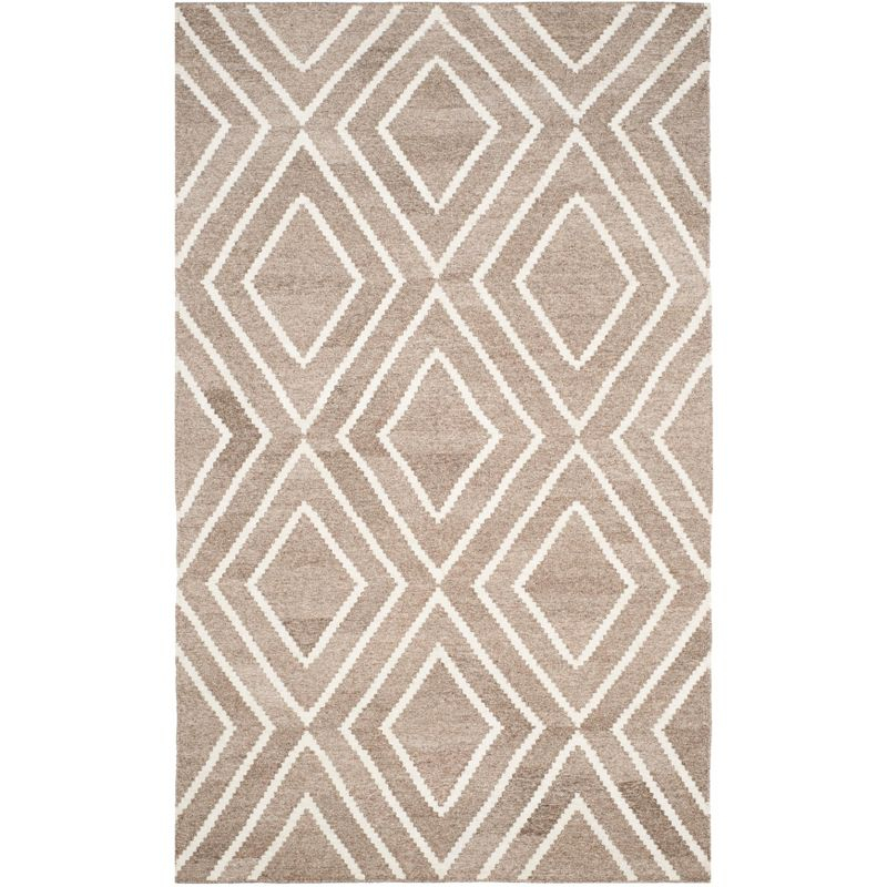 Kilim KLM516 Hand Woven Area Rug - Grey/Ivory - 5'x8' - Safavieh.