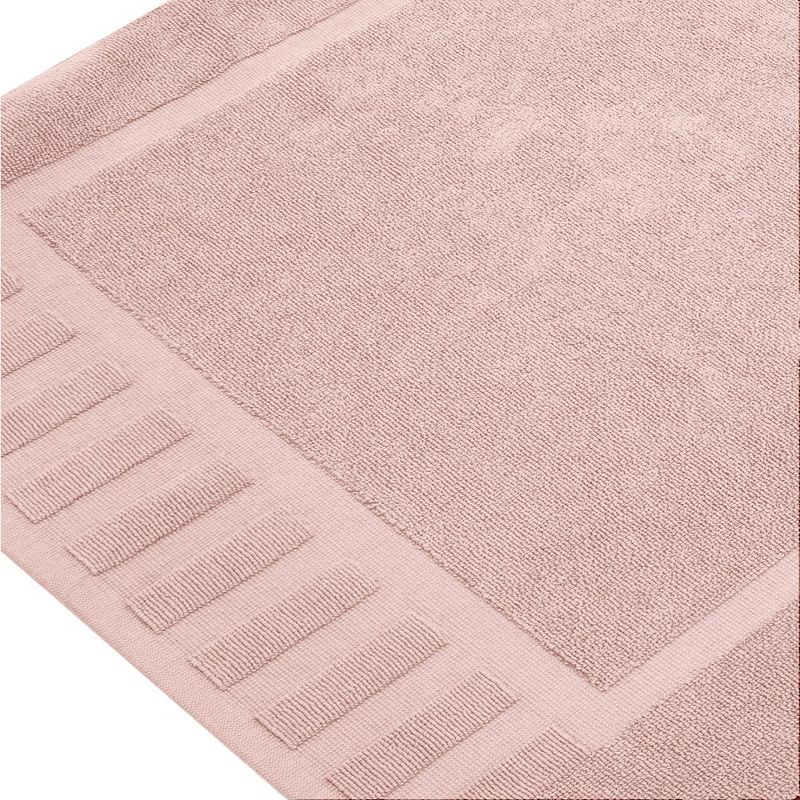 White Classic Cotton Bath Mat Floor Towel [Not a Rug] 2-Pack - 22x34" Pink