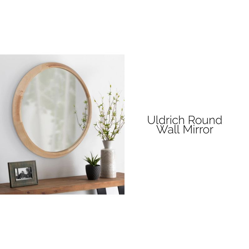 24" x 2" Uldrich Wood Framed Mirror White - Kate & Laurel All Things Decor