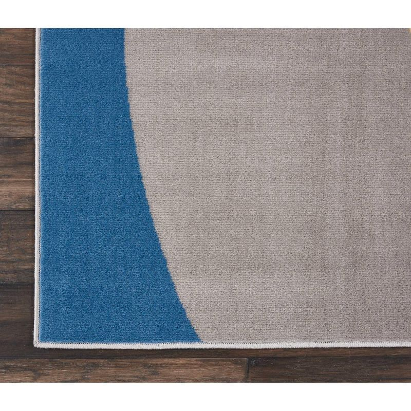Nourison Grafix 7'10" x 9'10" (8' x 10') Grey Area Rug Retro Contemporary Geometric by Nourison