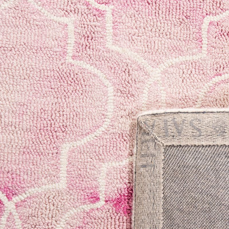 Dip Dye DDY676 Hand Tufted Indoor Area Rug - Rose/Ivory - 7'x7' - Safavieh