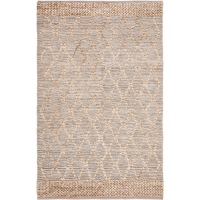Natural Fiber NF951 Hand Loomed Indoor Area Rug - Silver - 6'x9' - Safavieh