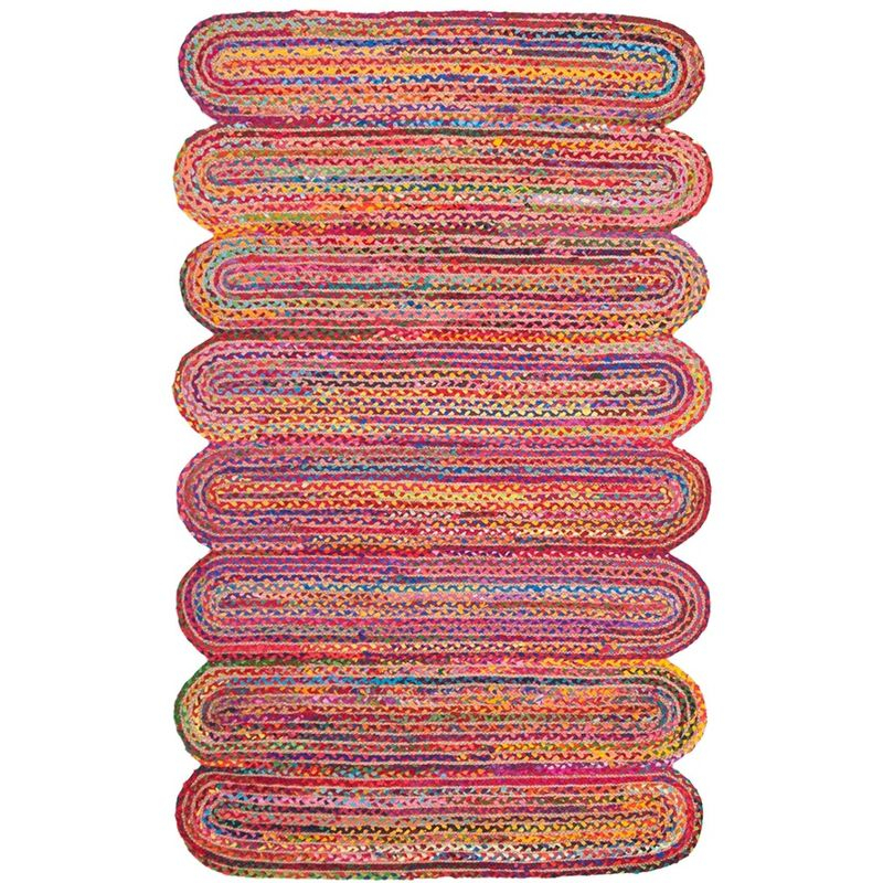 Cape Cod CAP208 Woven Indoor Area Rug - Red/Multi - 6'x9' - Safavieh