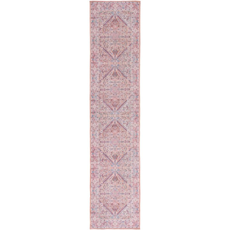 Serapi SEP515 Power Loomed Machine Washable Skid-Resistant Indoor Runner Rug - Beige/Pink - 2'x9' - Safavieh