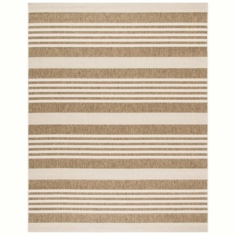 Courtyard CY6062 Power Loomed Indoor/Outdoor Area Rug - Brown/Bone - 8'x11' - Safavieh.