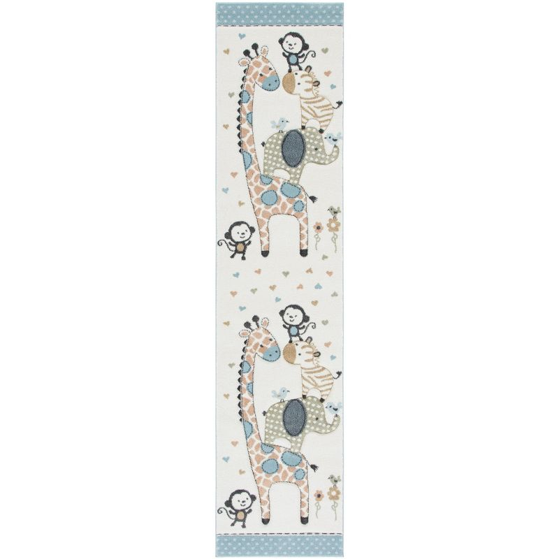Carousel Kids  CRK120 Loomed Indoor Runner Rug - Ivory - 2'3"x12' - Safavieh