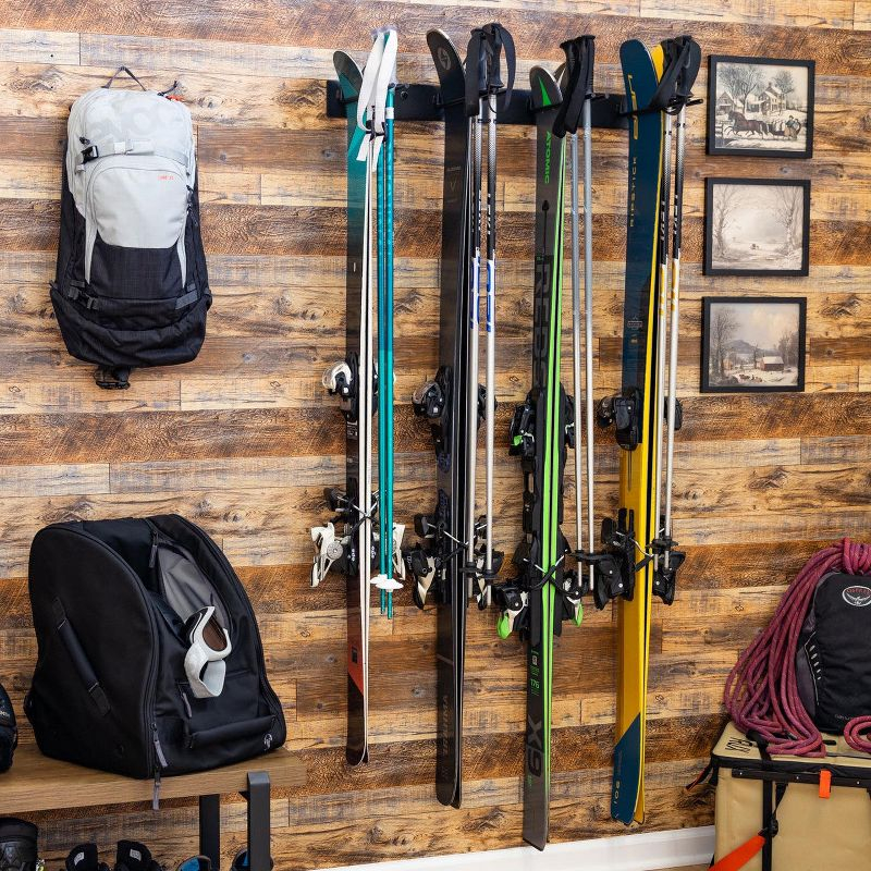 StoreYourBoard Snowbasin Ski Storage Rack | Holds 8 Pairs of Skis