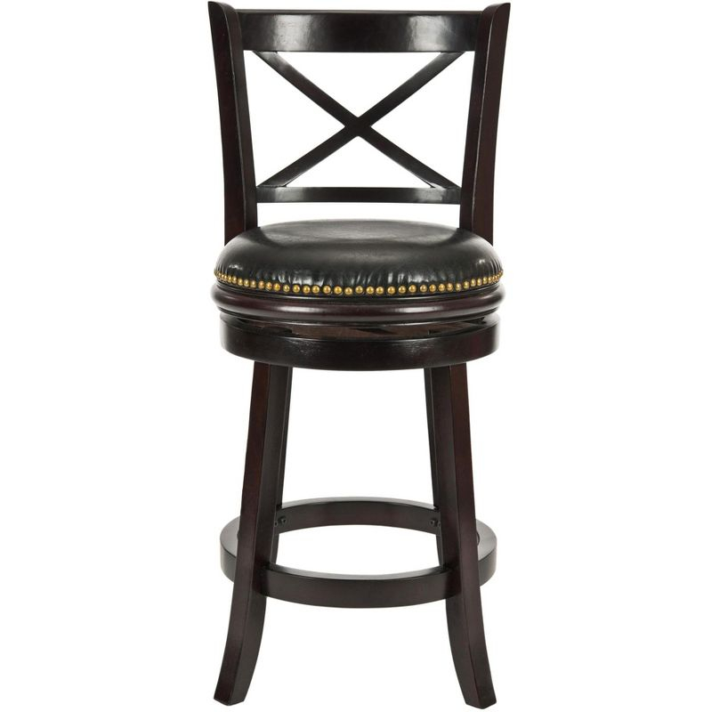 Butler Counter Stool - Cappuccino/Black - Safavieh