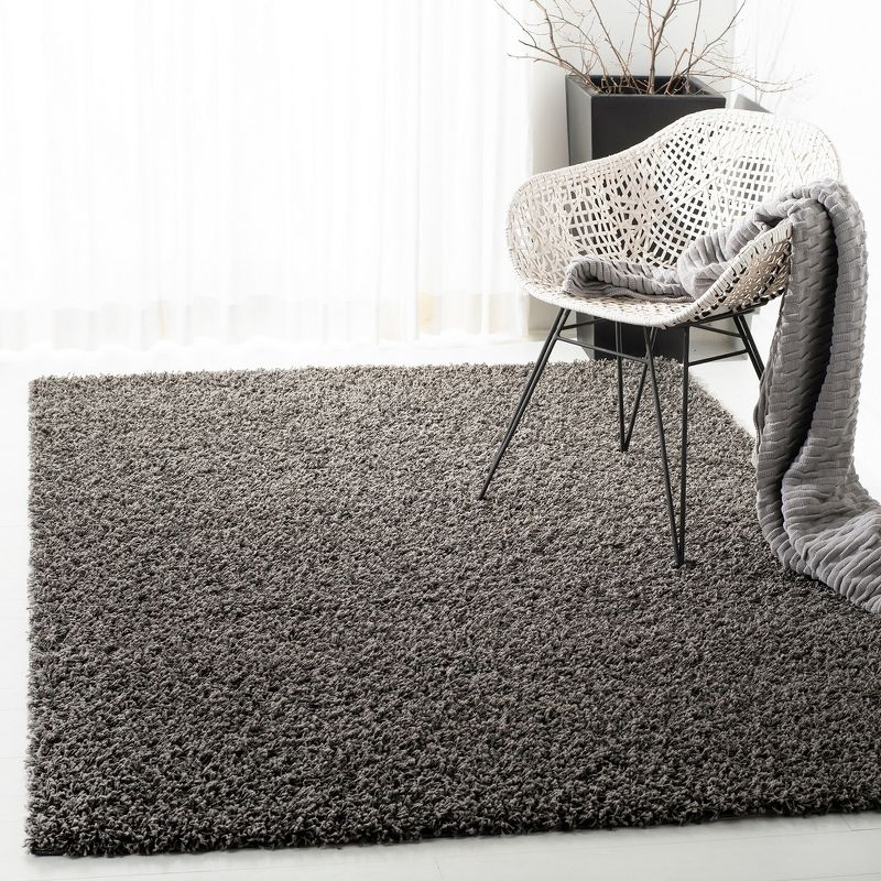 Athens Shag SGA119 Power Loomed Indoor Accent Rug - Dark Grey - 3'x5' - Safavieh