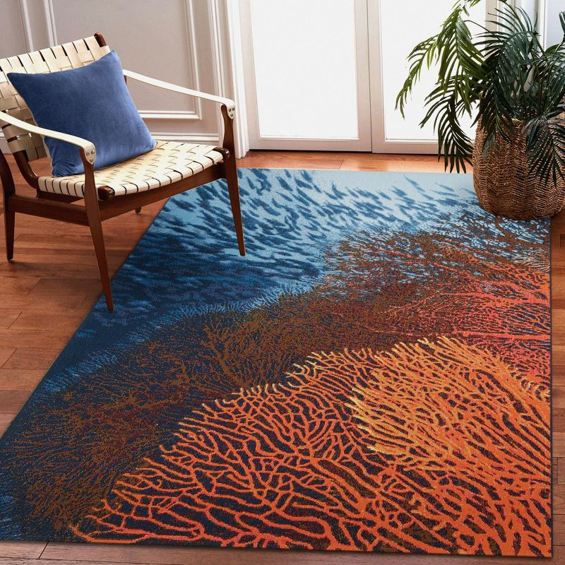 Liora Manne Marina Coral Indoor/Outdoor Rug Ocean 3'3" x 4'11"