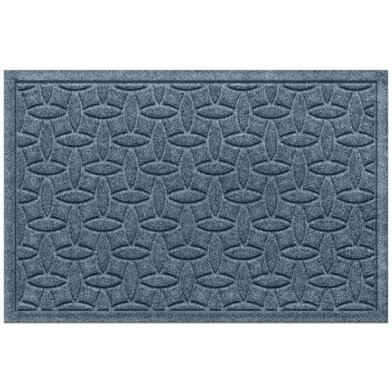 Bungalow Flooring WaterHog Elipse Indoor/Outdoor Doormat Blue: Weather-Resistant, Low Pile, Pet Friendly Mat