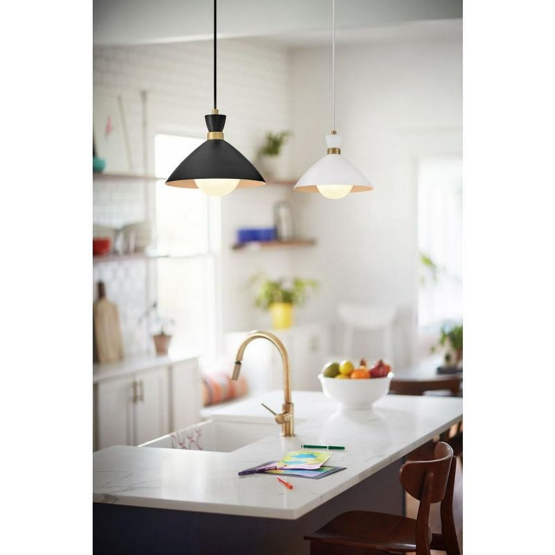 Lark Simon 1 - Light Pendant in  Black/Heritage Brass