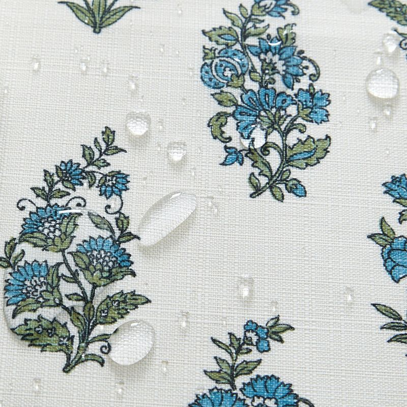 Tropez Block Print Stain & Water Resistant Indoor/Outdoor Tablecloth - Multicolor - 60x84 - Elrene Home Fashions