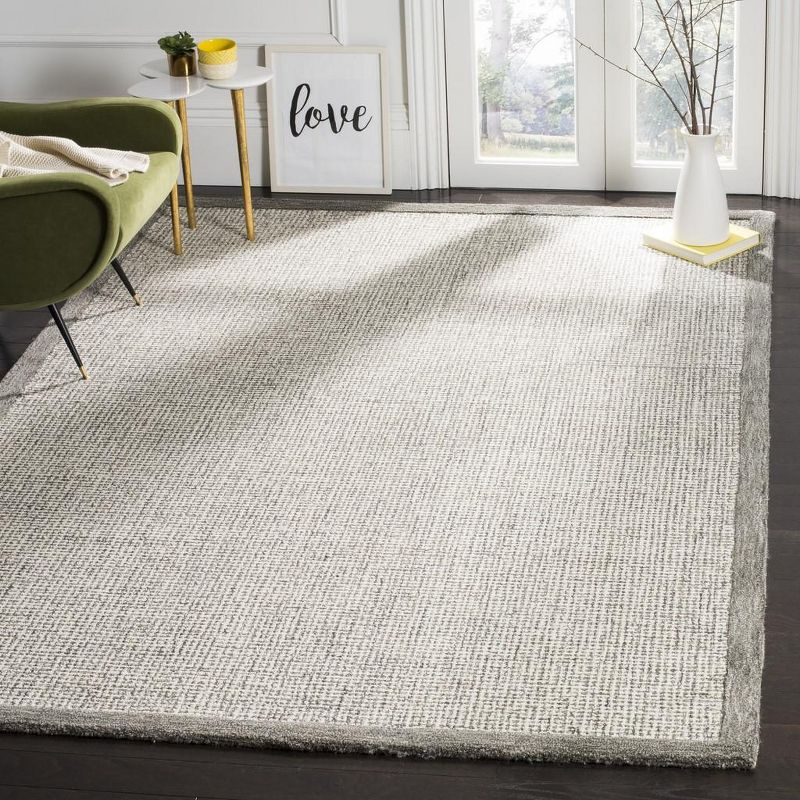 Abstract ABT220 Handmade Indoor Area Rug - Sage/Ivory - 8'x10' - Safavieh