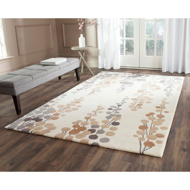 Soho SOH338 Hand Tufted Area Rug - Beige/Grey - 7'6"x9'6" - Safavieh.