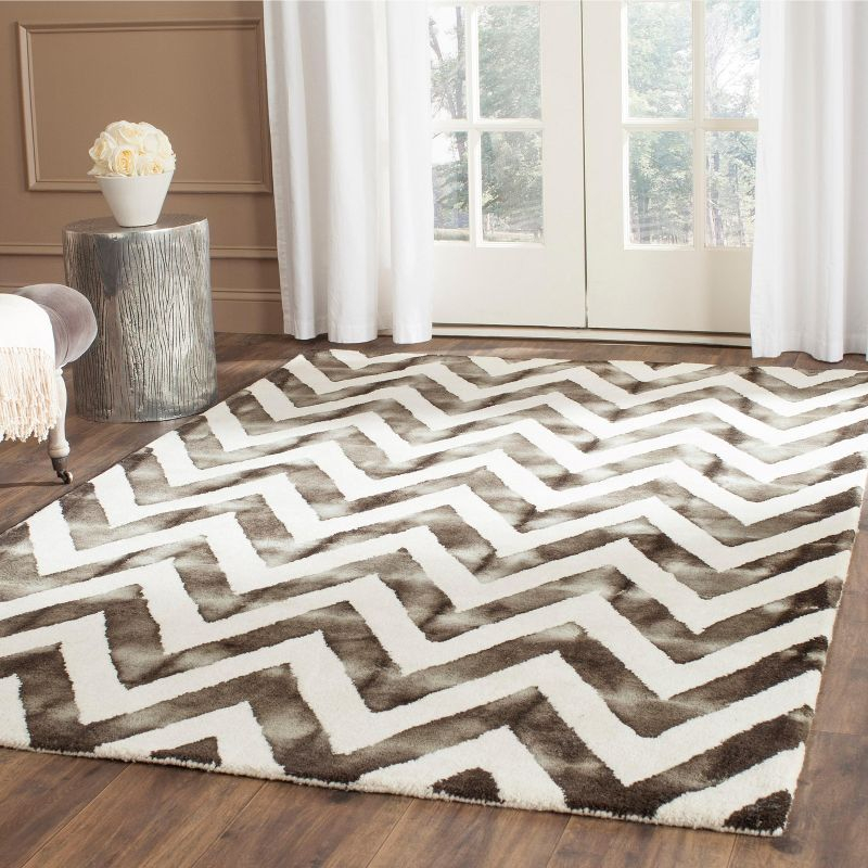 Dip Dye DDY715 Hand Tufted Area Rug - Ivory/Charcoal - 3'x5' - Safavieh.