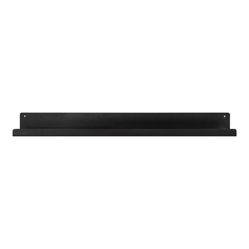 Kate & Laurel All Things Decor 36" Mezzo Modern Metal Ledge Shelf Black: Wall Mounted, No Assembly Required