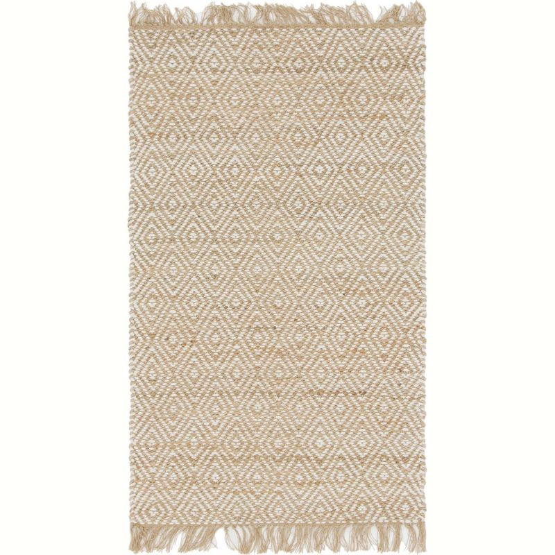 Unique Loom 3' 3 x 5' 1 Assam Chunky Jute Natural Area Rug
