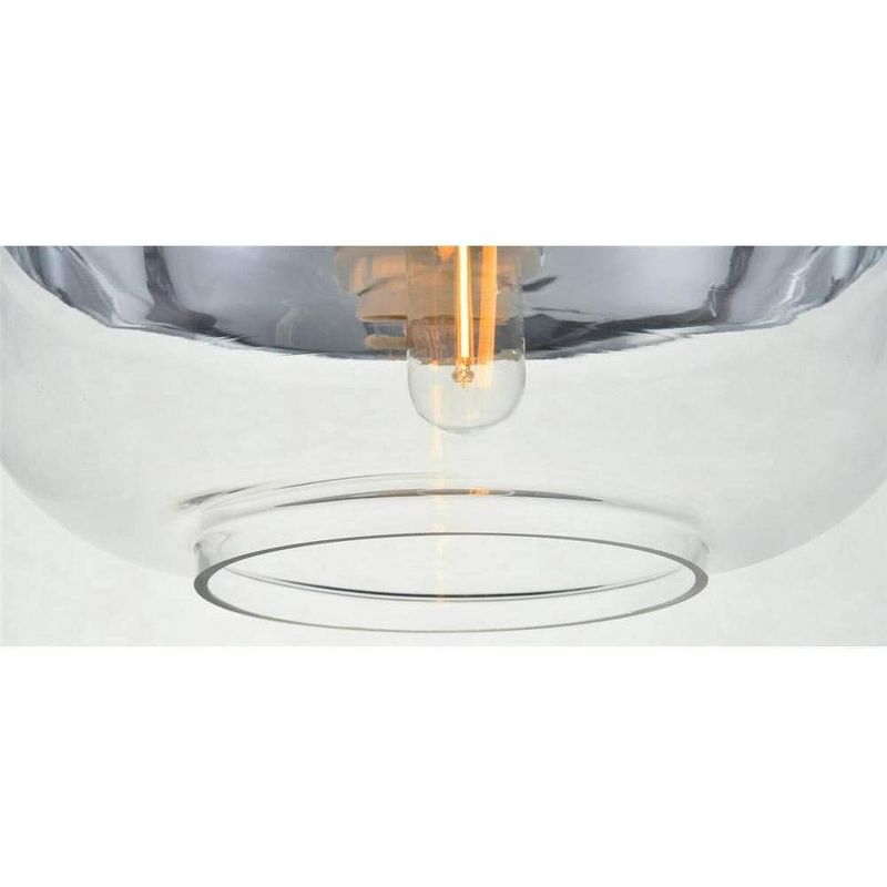 Elegant Lighting Ashwell 1 Light Chrome Pendant With Clear Glass