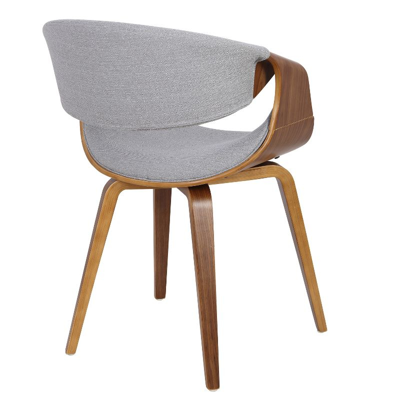 Curvo Mid-Century Modern Dining Accent Chair Gray - Lumisource