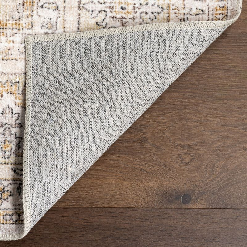 Nuloom Sia SplashGuard Vintage Floral Machine Washable Area Rug, 2' x 3', Sia Beige