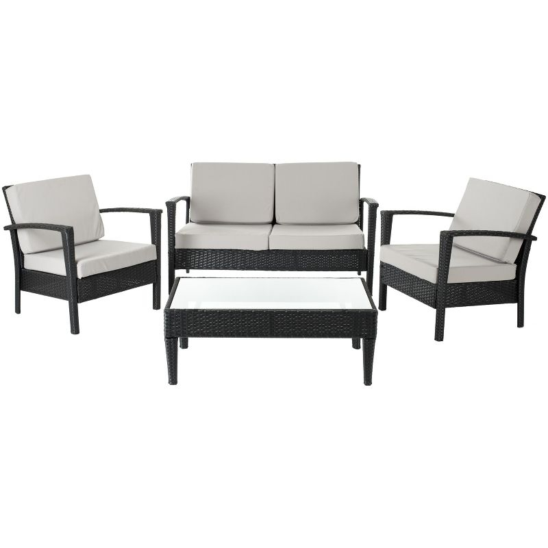 Piscataway Set - Indoor/Outdoor - FOX6006 - Black/Grey - Safavieh